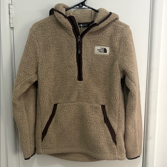 The North Face Tan Sherpa Hoodie - Picture 1 of 3
